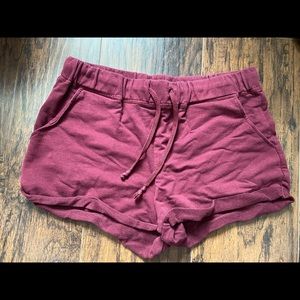 Burgundy shorts